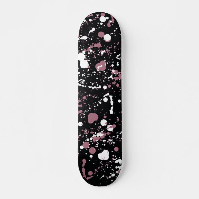 Abstrakt Svartvit Mönster-skateboard Mini Skateboard Bräda 18,5 Cm (Framsida)