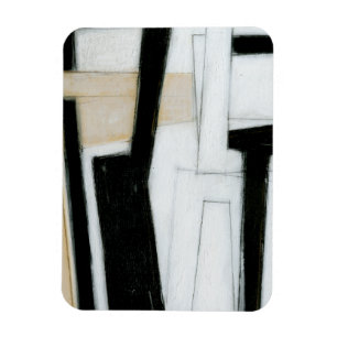 Abstrakt Svartvitt Magnet
