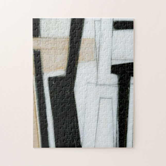 Abstrakt Svartvitt Pussel (Vertikal)