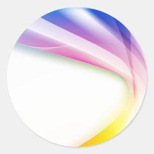 Abstrakt Swirl 1 Runt Klistermärke