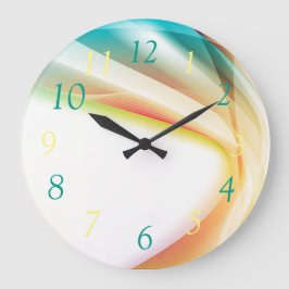 Abstrakt Swirl 2 Fyrkantig Klocka