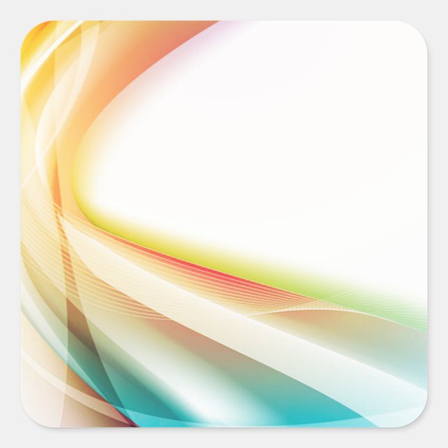 Abstrakt Swirl 2 Fyrkantigt Klistermärke (Framsida)