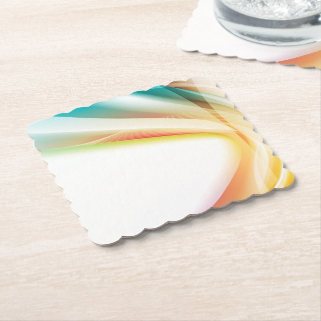 Abstrakt Swirl 2 Underlägg Papper (Vinklad)
