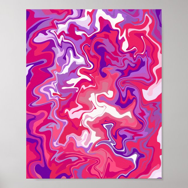 Abstrakt Swirl av Vibrant Färg Poster (Framsidan)