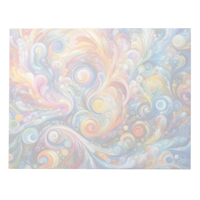 Abstrakt Swirl Färg Art Anteckningsblock (Framsida)