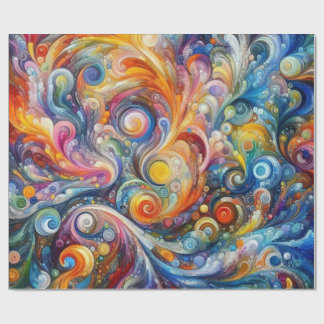 Abstrakt Swirl Färg Art Presentpapper