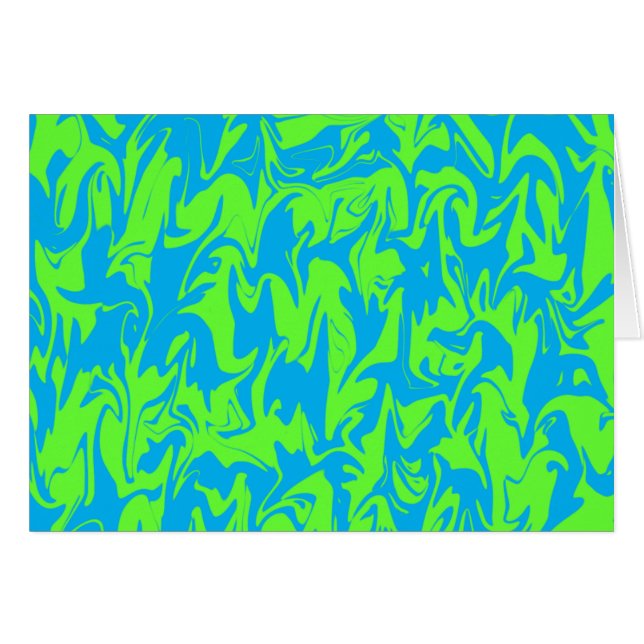 Abstrakt Swirl Hälsningskort (Framsidan Horizontal)