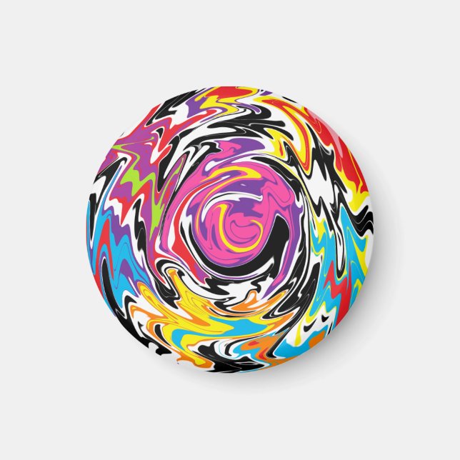 Abstrakt Swirl Magnet (Framsidan)