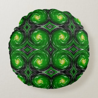 Abstrakt Swirl Mönster #31 Rund Kudde