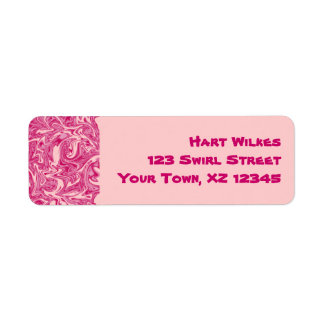 Abstrakt Swirl Returadress Etikett
