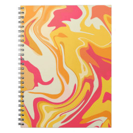 Abstrakt Swirling-design i varma toner Anteckningsbok