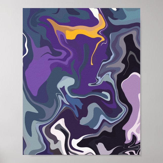 Abstrakt Swirling Flow från Färg Poster (Framsidan)