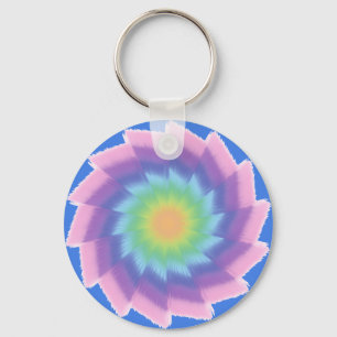 Abstrakt Swirling Flower Nyckelring