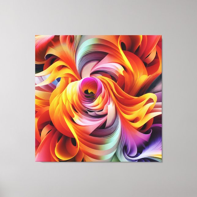 Abstrakt Swirling-former Canvastryck (Framsida)