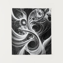 Abstrakt Swirling Mind Network Tapestry
