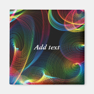 Abstrakt Swirls, kylmagnetmall Magnet
