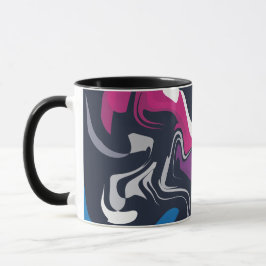 Abstrakt Swirls of Coola and Bold Färg Mugg