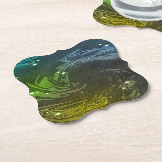 Abstrakt Swirls Underlägg Papper (Vinklad)