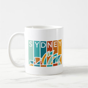 Abstrakt Sydney Opera House for Travel Älskare Kaffemugg