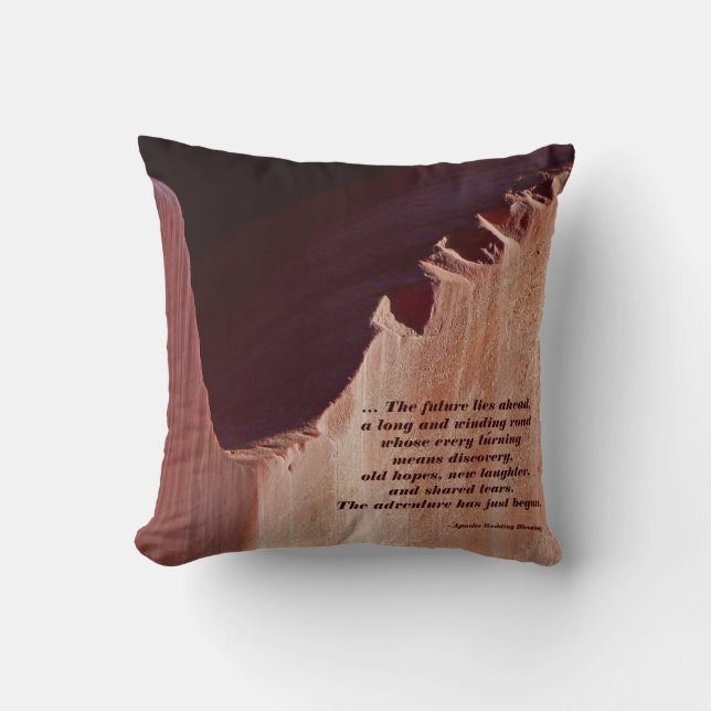 Abstrakt Sydvästra Apache Bröllop Bluting Square Kudde (Framsida)