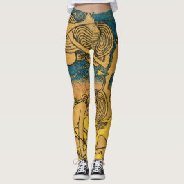 Abstrakt Symbolist Art nouveau Snyggt Kvinnor i Leggings