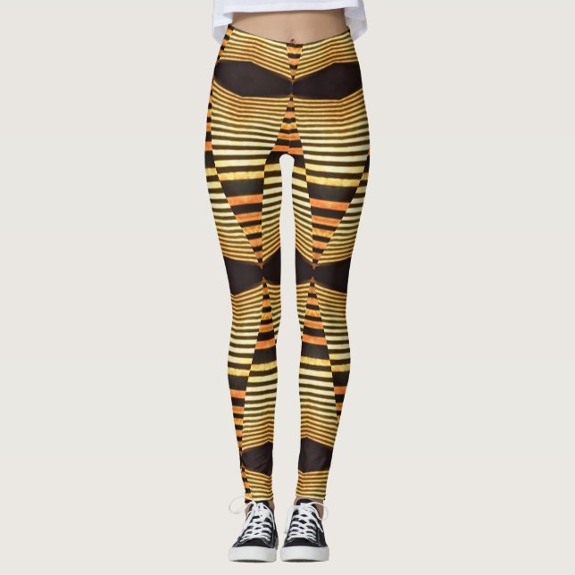 abstrakt Symmertic brunart pub Leggings (Framsida)
