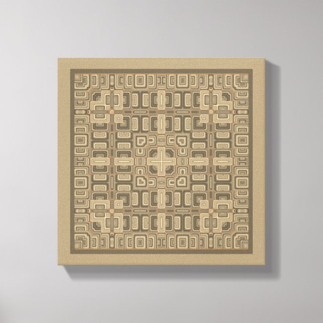 Abstrakt Symmetric Earth original wall art Canvastryck (Framsida)
