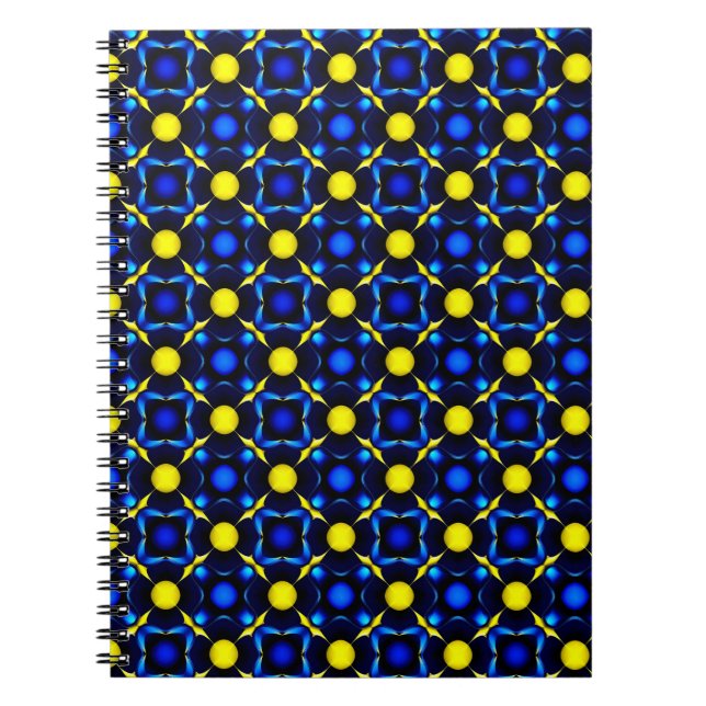 Abstrakt symmetrisk geometrisk mönster anteckningsbok (Framsidan)