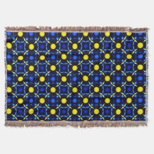 Abstrakt Symmetrisk Geometrisk Mönster Filt