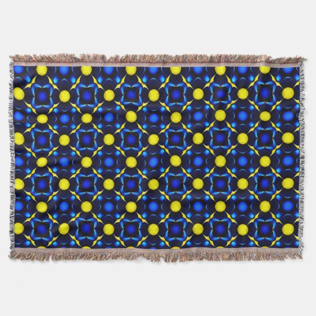 Abstrakt Symmetrisk Geometrisk Mönster Filt (Framsidan)