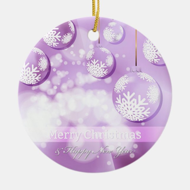 Abstrakt Syren Julgranskulor Keramisk Prydnad (Framsidan)