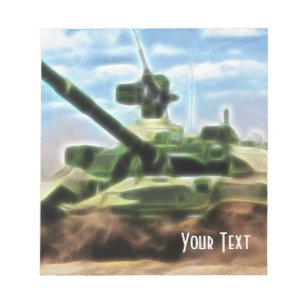 Abstrakt T-72 Sovjets militära Tank Anteckningsblock