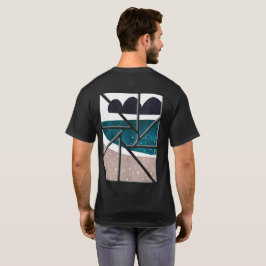abstrakt t-shirt med konsttryck