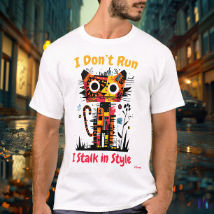 Abstrakt T-shirt med levande tiger-grafik