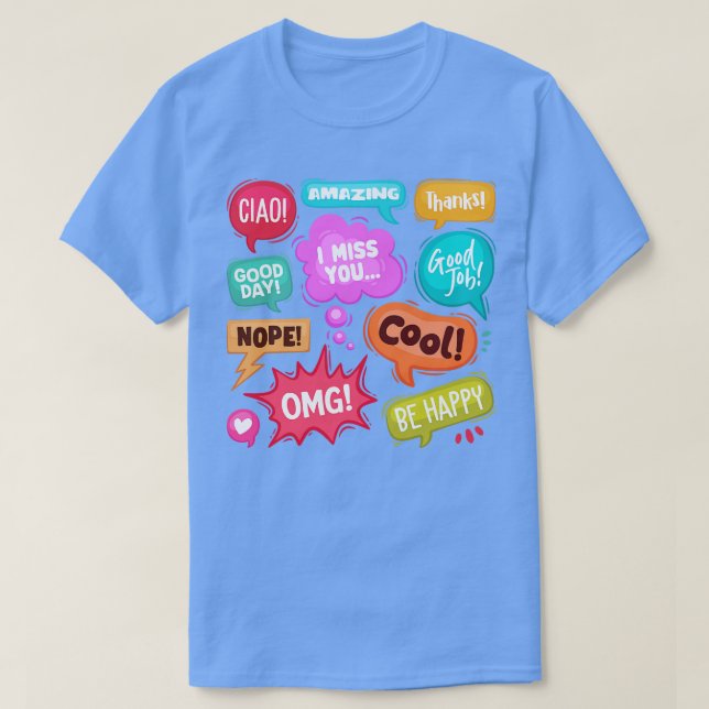 Abstrakt Tal Ord T Shirt (Design framsida)