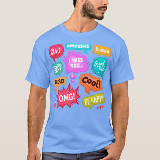 Abstrakt Tal Ord T Shirt