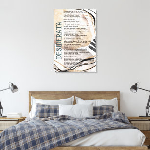 Abstrakt Tan Rosa Guld Desiderata av Max Ehrman Canvastryck