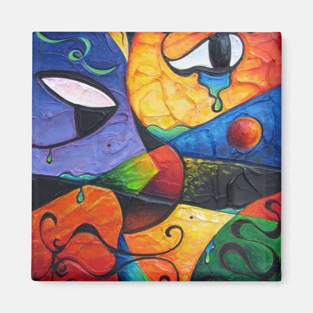 Abstrakt Tårar Runneth over Magnet (Framsidan)