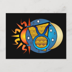 Abstrakt Taurus vykort