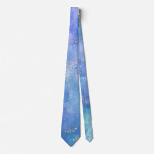 Abstrakt Teal Blue Starry Night Himlar Slips
