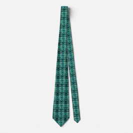 Abstrakt Teal Elegance: Snyggt Necktie Slips
