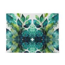 Abstrakt Teal, Grönt, Emerald, botaniskt