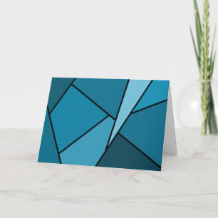 Abstrakt Teal Polygons Kort