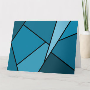 Abstrakt Teal Polygons Kort