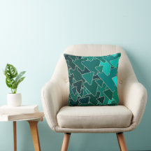 Abstrakt Teal Triangle Geometric