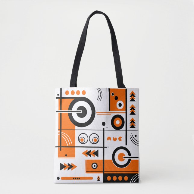 Abstrakt Tech Stil Tote Bag Tygkasse (Framsida)