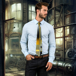 Abstrakt Techno Metallic Fractal Tie Slips