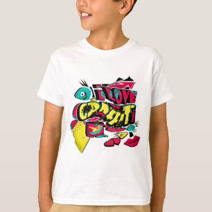 Abstrakt tecknad graffiti stil text grunge urban c t shirt