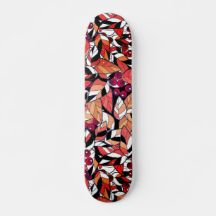 Abstrakt tecknad löv mini skateboard bräda 18,5 cm