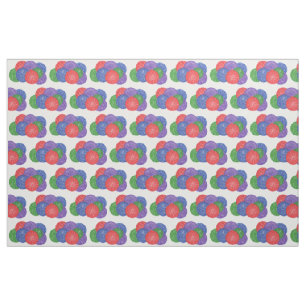 Abstrakt Teckning Colorful jul Bollar Fabric Tyg